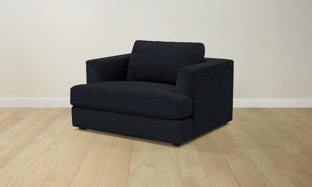 The Varick Chair-and-a-Half - Performance Textural Weave Marina