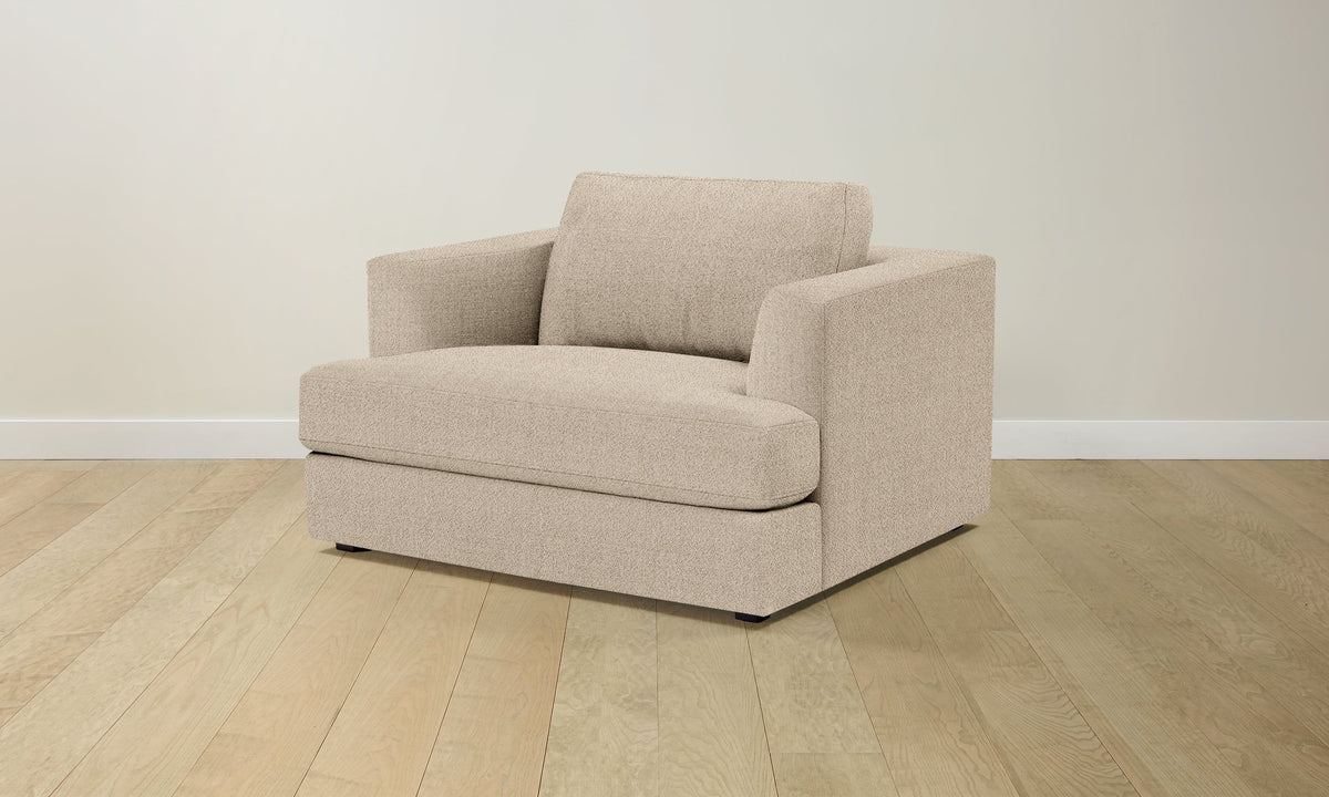 The Varick Chair-and-a-Half - Performance Textural Weave Savanna