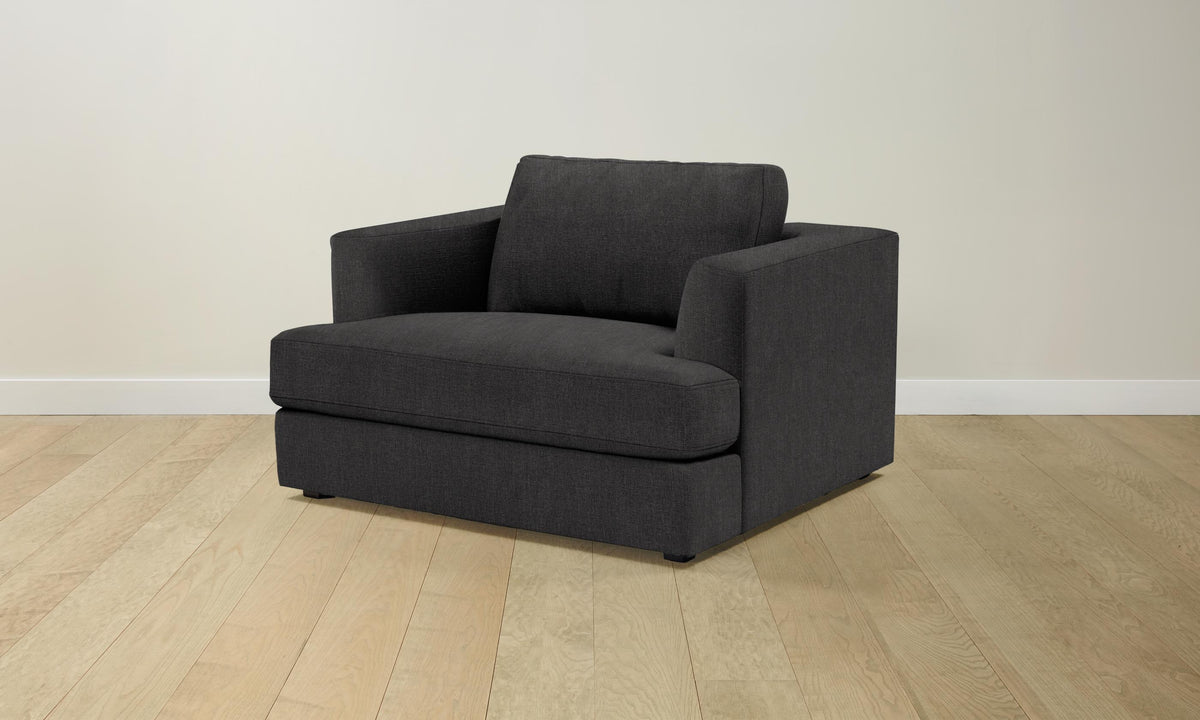 The Varick Chair-and-a-Half - Performance Tweed Char