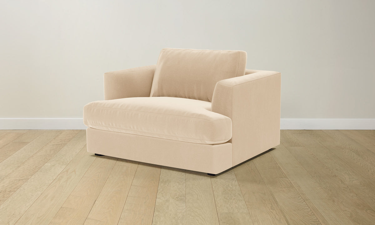 The Varick Chair-and-a-Half - Performance Velvet Butter