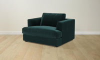 The Varick Chair-and-a-Half - Performance Velvet Emerald