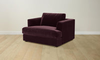 The Varick Chair-and-a-Half - Performance Velvet Merlot