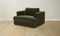 The Varick Chair-and-a-Half - Performance Velvet Olive