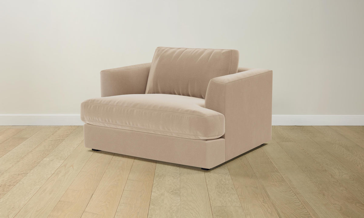 The Varick Chair-and-a-Half - Performance Velvet Taupe