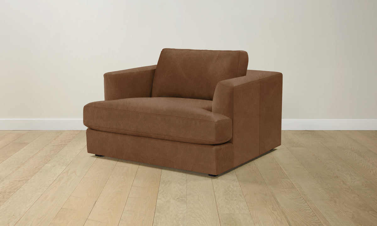 The Varick Chair-and-a-Half - Tuscan Leather Cognac