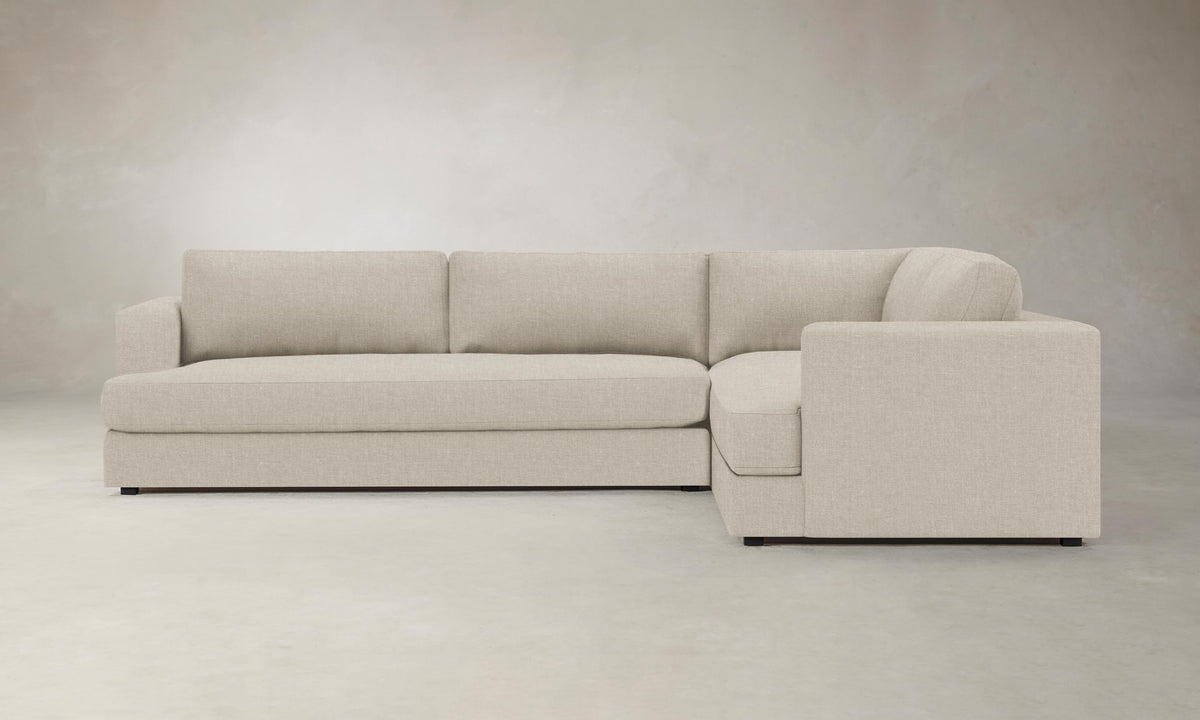 The Varick Sectional - Heritage Belgian Linen Alder
