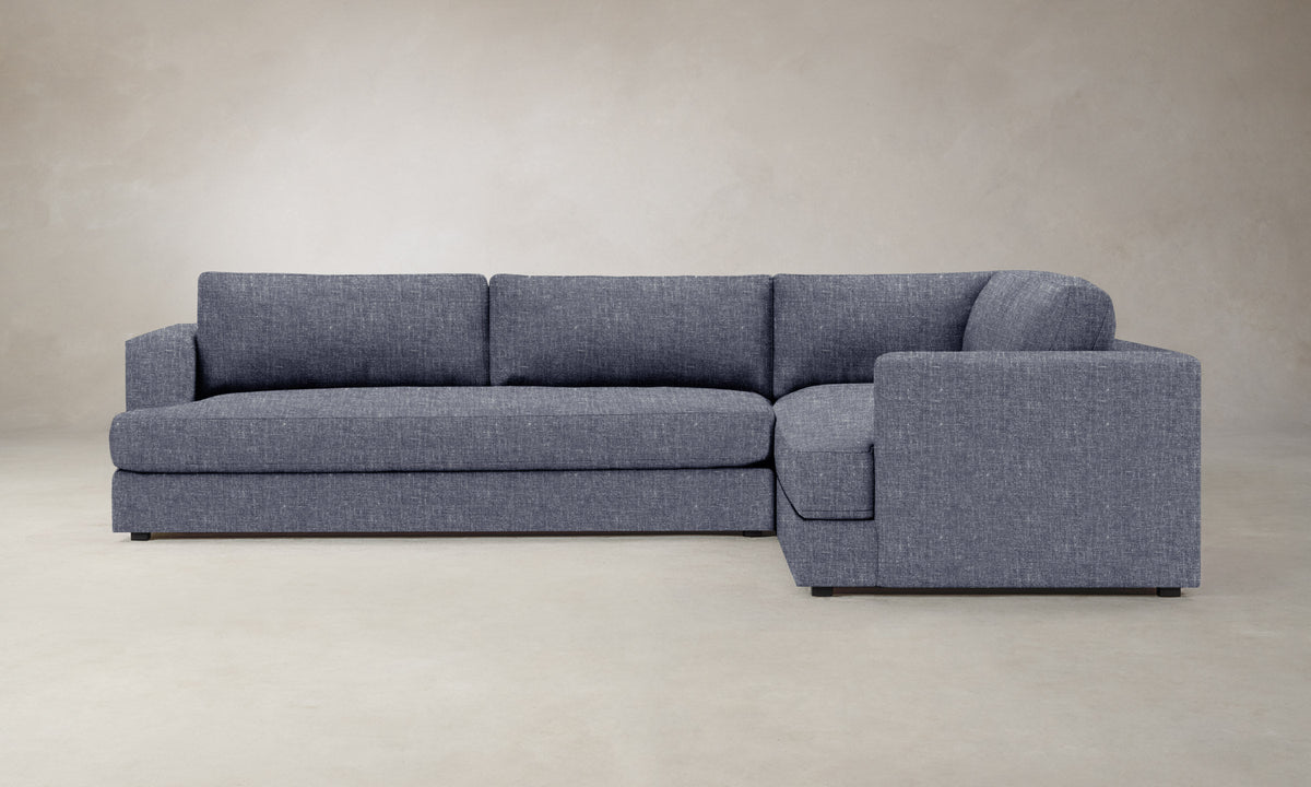 The Varick Sectional - Heritage Belgian Linen Lake