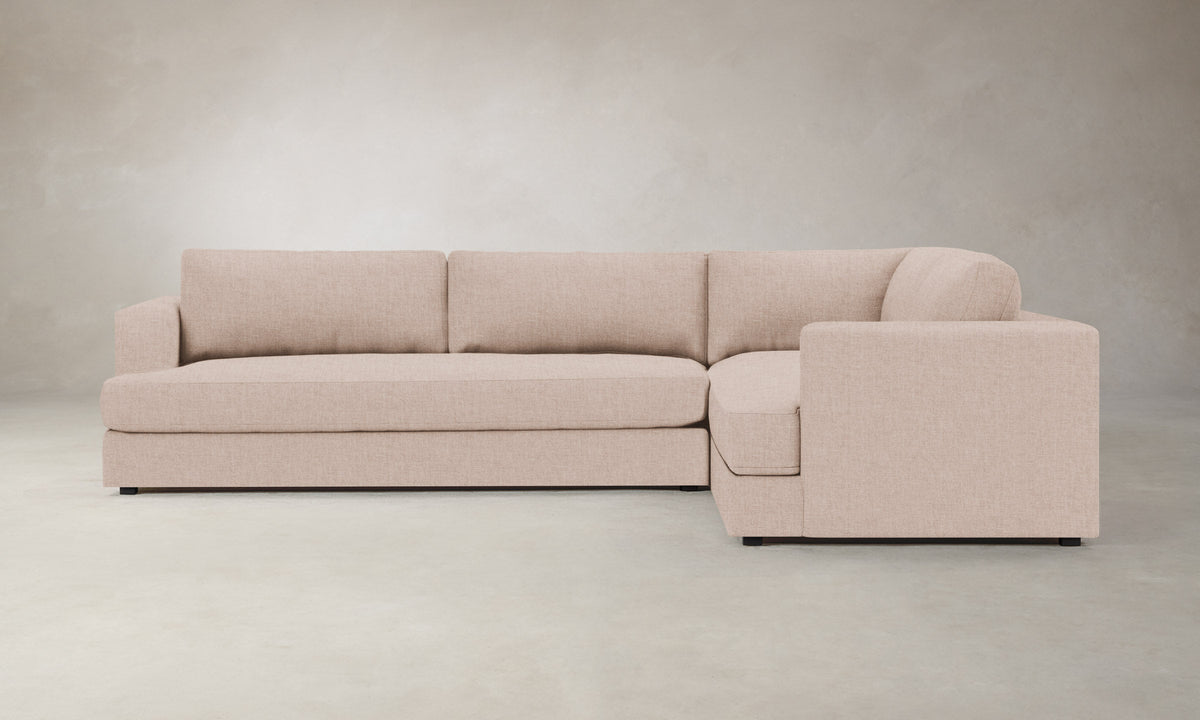 The Varick Sectional - Heritage Belgian Linen Petal