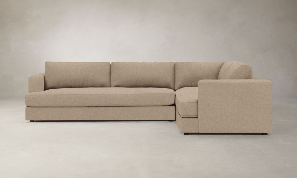 The Varick Sectional - Italian Brushed Wool Fox