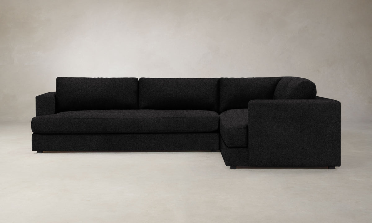 The Varick Sectional - Italian Brushed Wool Pepper