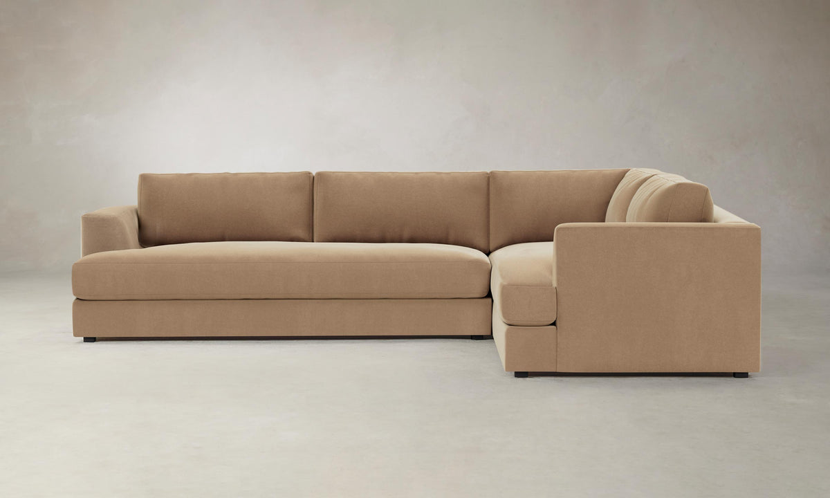 The Varick Sectional - Mohair Almond