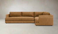 The Varick Sectional - Nubuck Leather Saddle