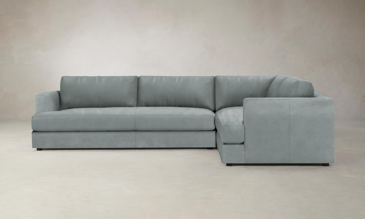 The Varick Sectional - Nubuck Leather Tide