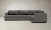 The Varick Sectional - Pebbled Leather Ash