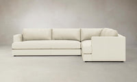 The Varick Sectional - Pebbled Leather Swan