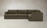 The Varick Sectional - Pebbled Leather Truffle