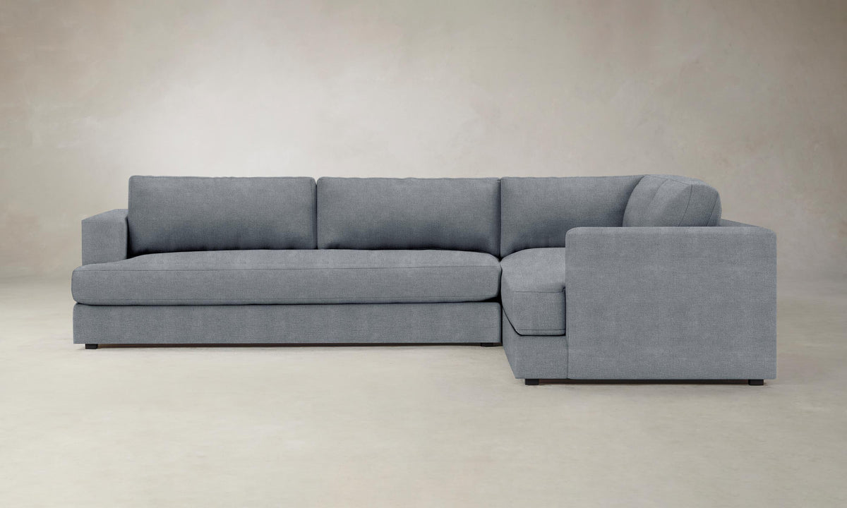 The Varick Sectional - Performance Mélange Weave Aegean