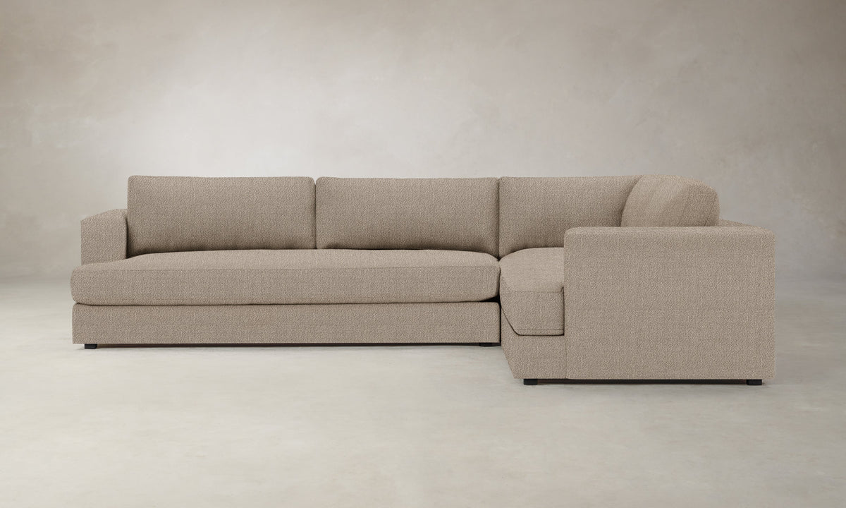The Varick Sectional - Performance Textural Weave Earthen