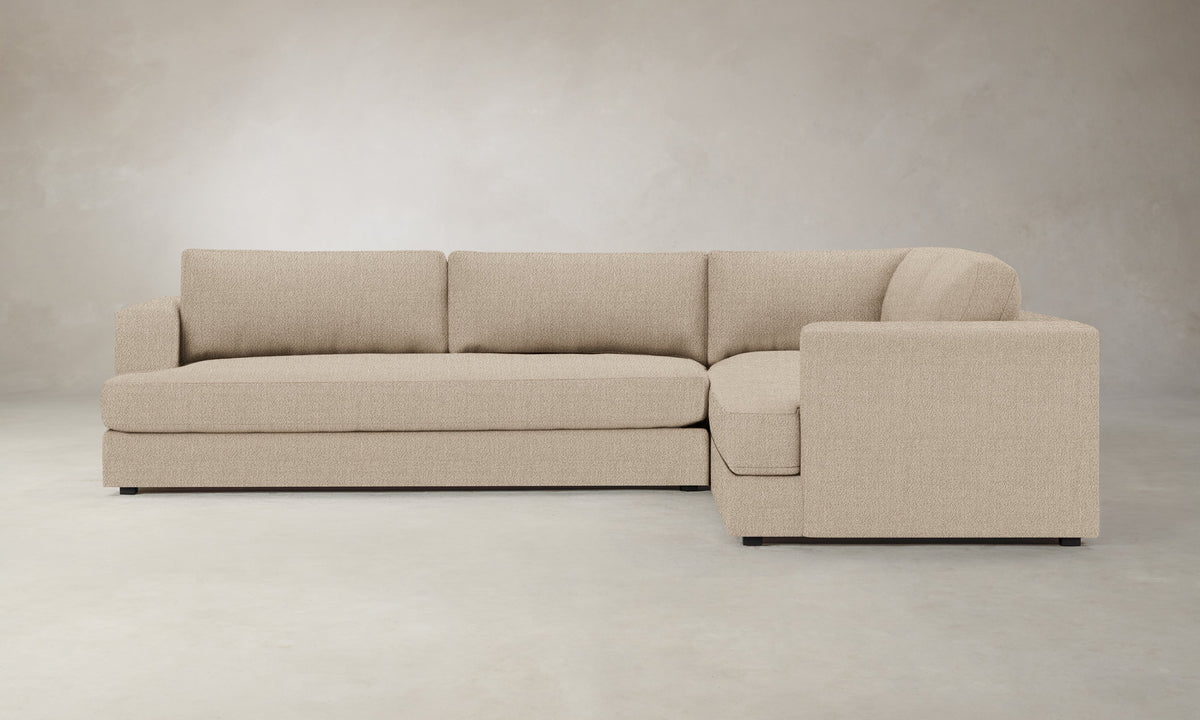 The Varick Sectional - Performance Textural Weave Savanna