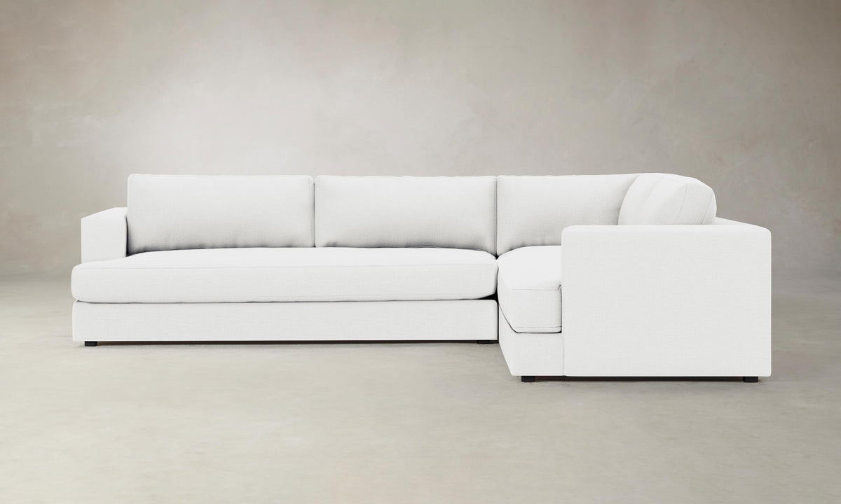 The Varick Sectional - Performance Linen Weave Pure White