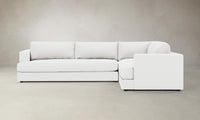 The Varick Sectional - Performance Linen Weave Pure White