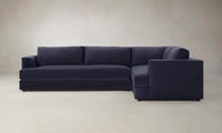 The Varick Sectional - Performance Velvet Midnight