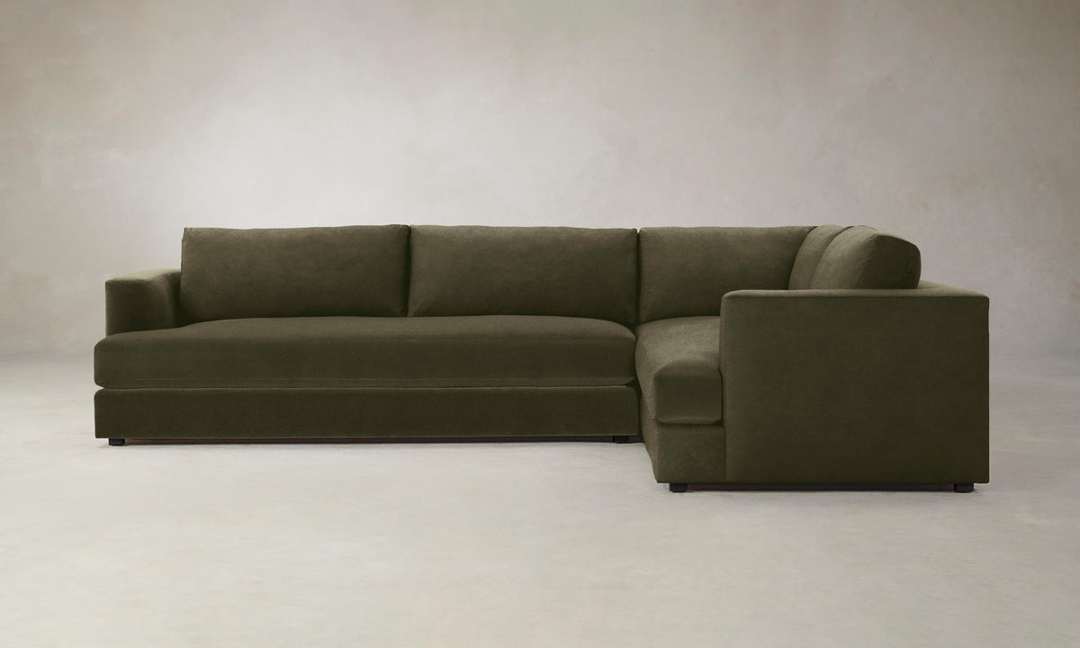 The Varick Sectional - Performance Velvet Olive