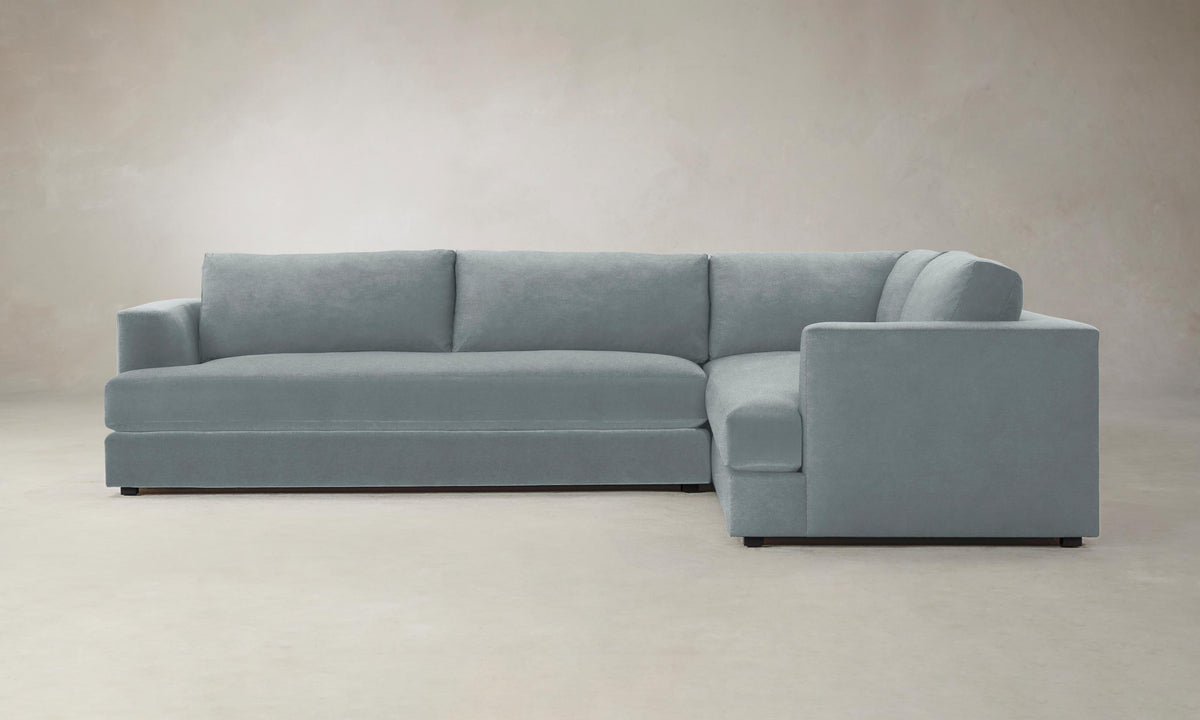 The Varick Sectional - Performance Velvet Seafoam