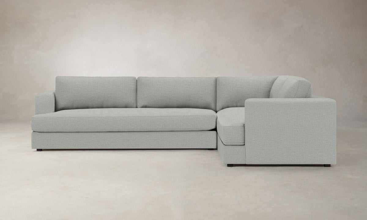 The Varick Sectional - Performance Woven Chenille Rain