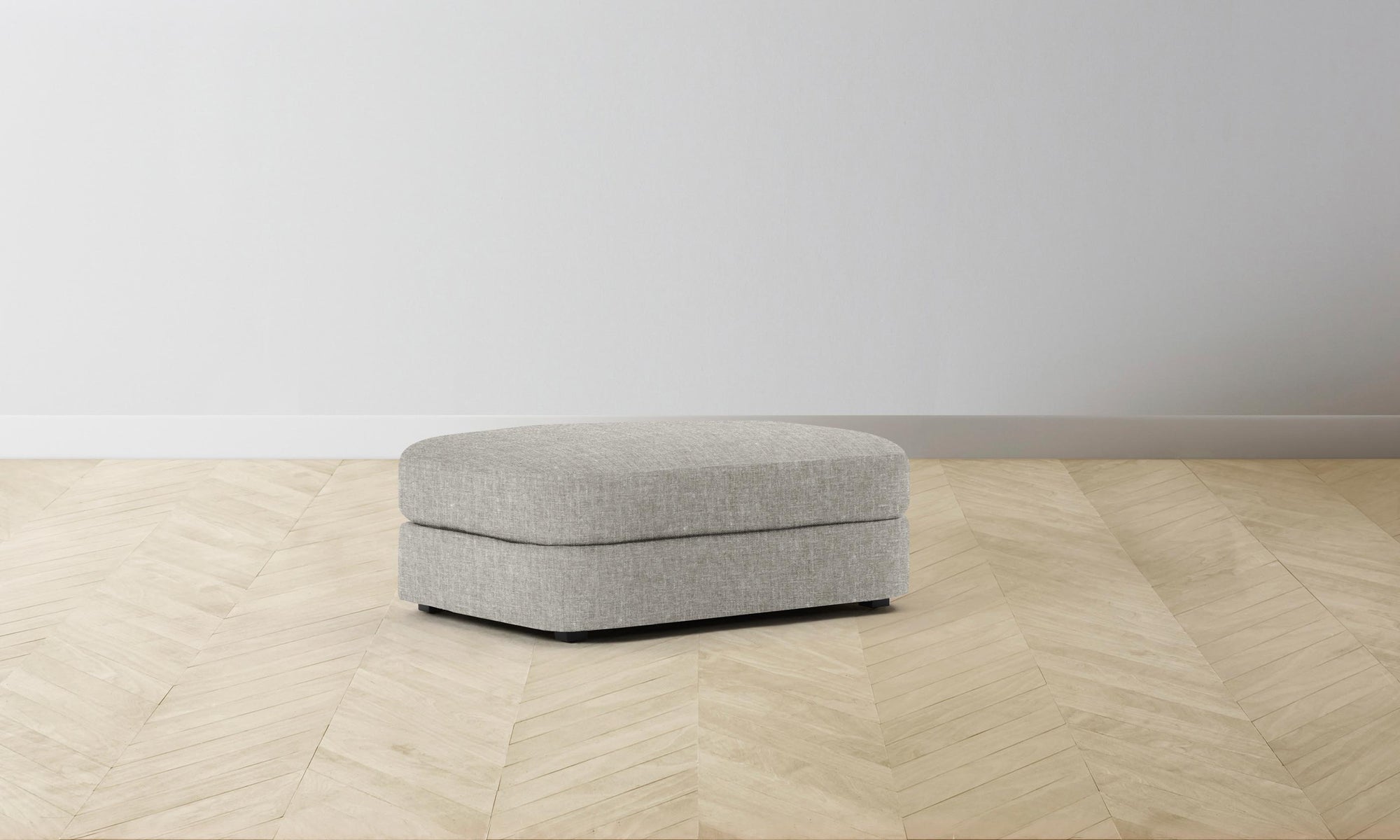 The Varick Ottoman - Belgian Linen Agate