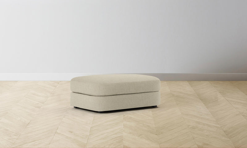The Varick Ottoman - Heritage Belgian Linen Alder