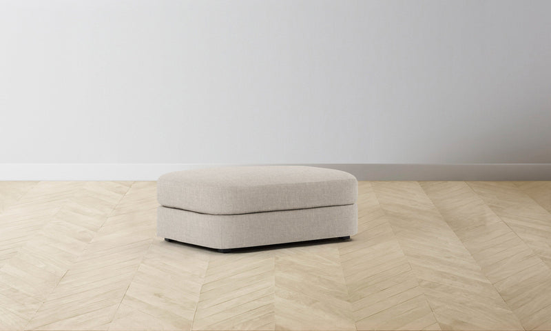 The Varick Ottoman - Heritage Belgian Linen Summit