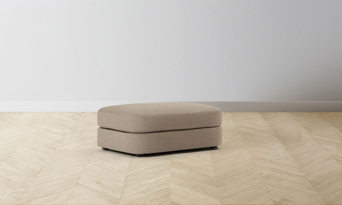 The Varick Ottoman - Italian Brushed Wool Fox