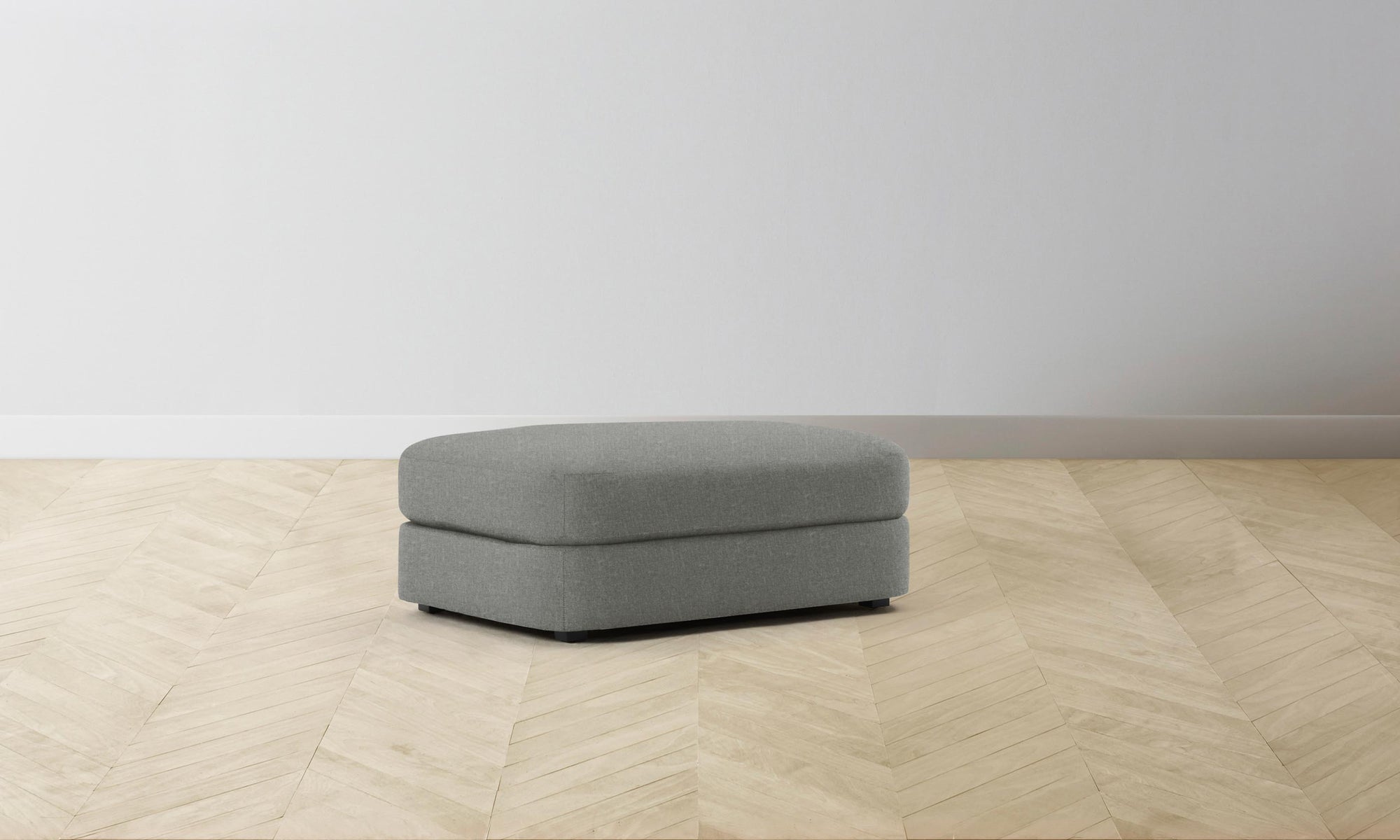 The Varick Ottoman - Merino Granite