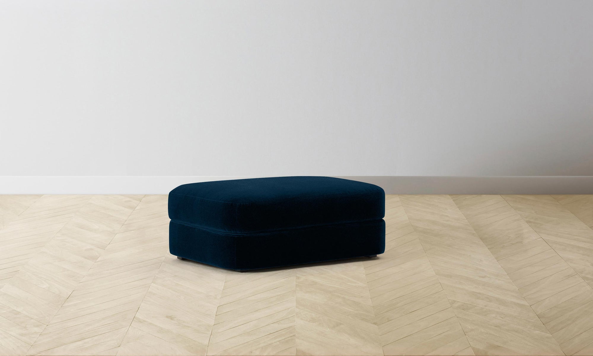 The Varick Ottoman - Mohair Admiral