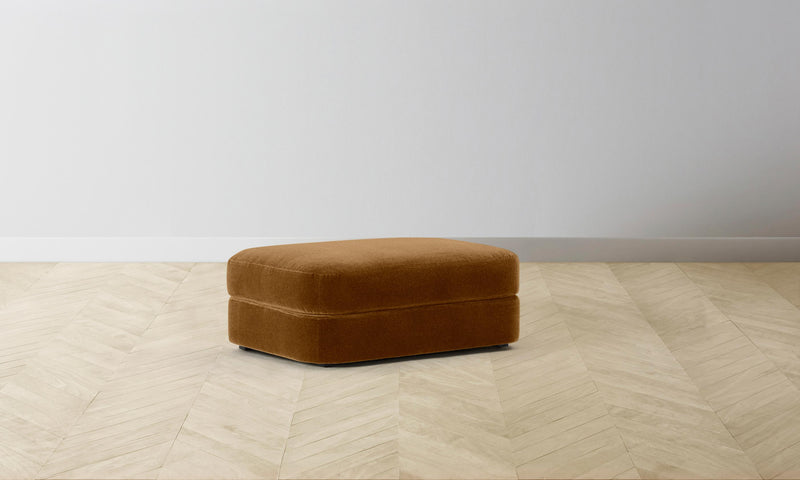 The Varick Ottoman - Mohair Brown Sugar
