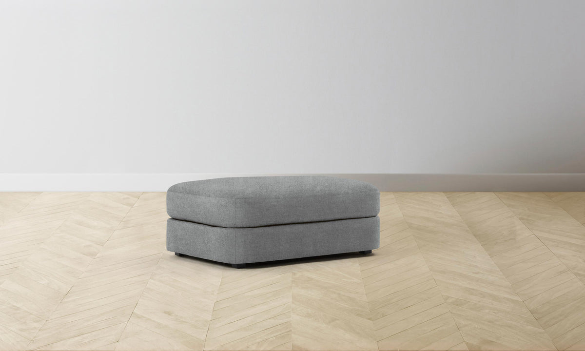 The Varick Ottoman - Performance Mélange Weave Night