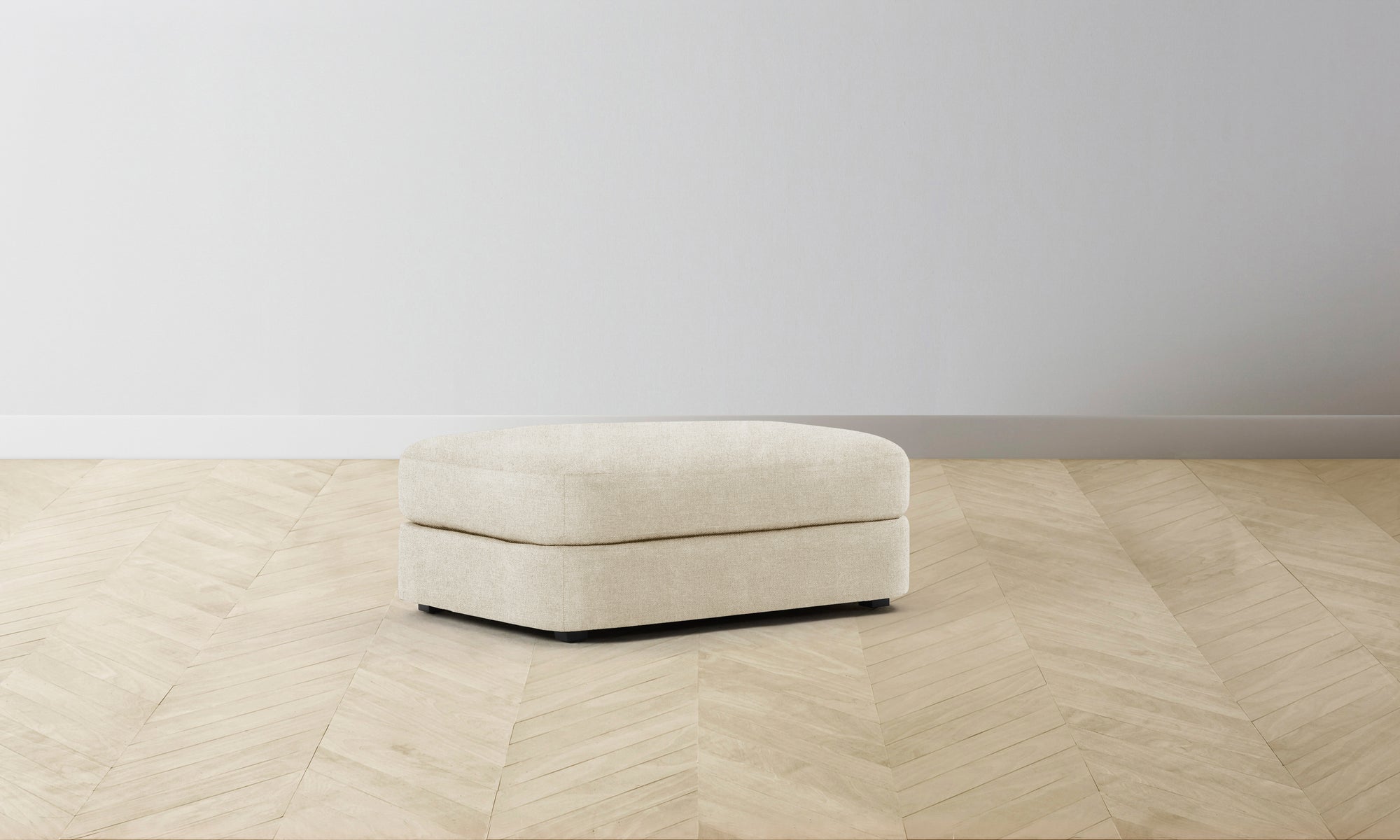 The Varick Ottoman - Performance Melange Weave Shell