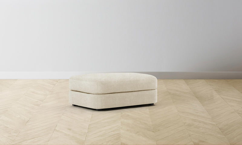 The Varick Ottoman - Performance Mélange Weave Shell