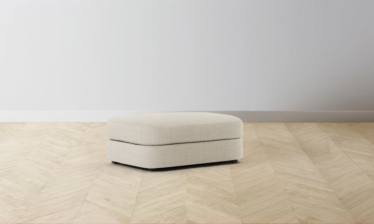 The Varick Ottoman - Performance Textural Weave Wisp