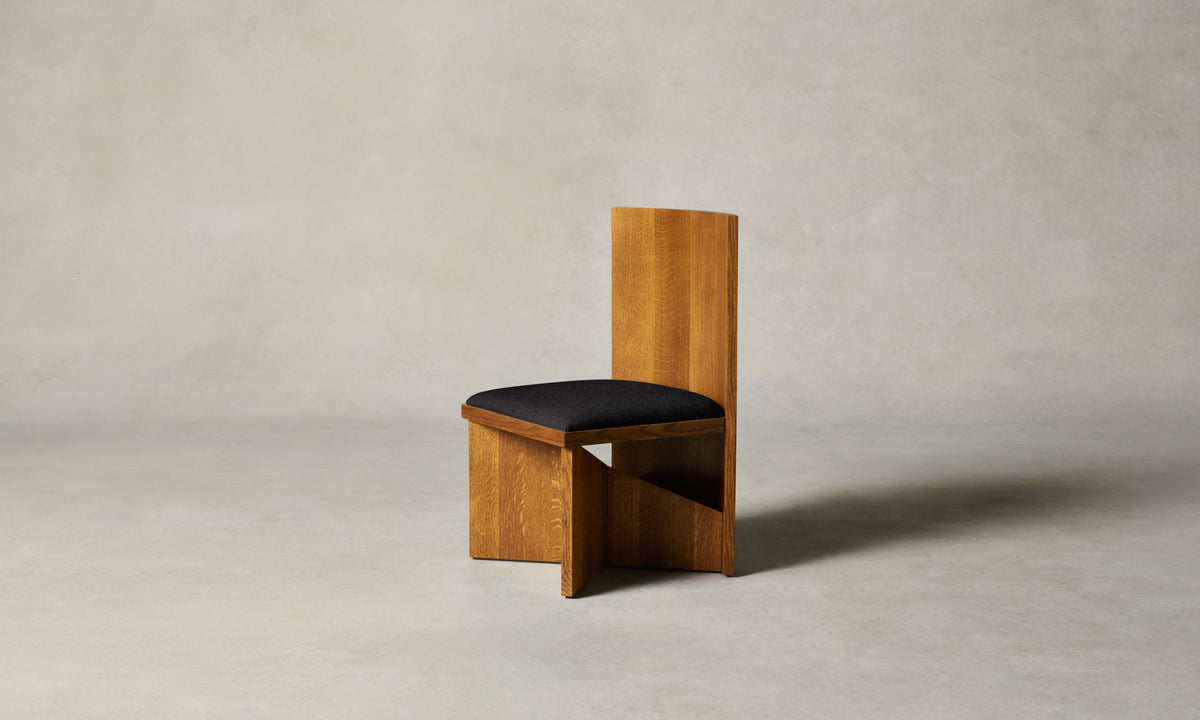 The Venice Chair - Italian Brushed Wool Pepper
