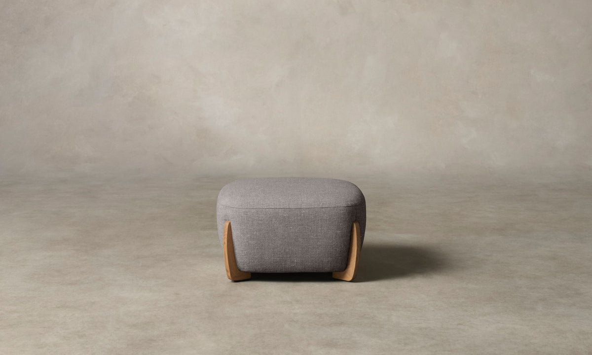 The Vera Ottoman - Heritage Belgian Linen Agate
