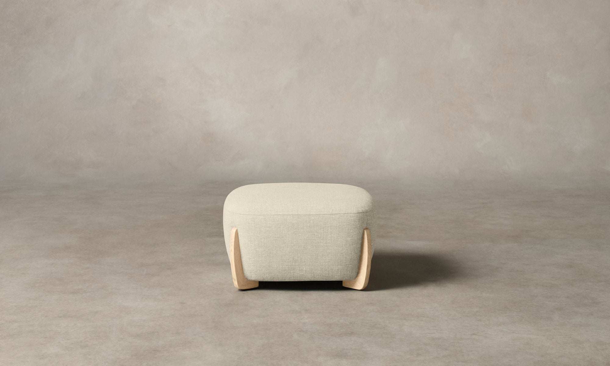 The Vera Ottoman - Heritage Belgian Linen Alder