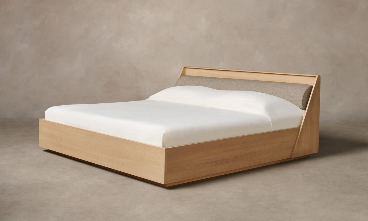 The Verne Bed - Performance Textural Weave Earthen
