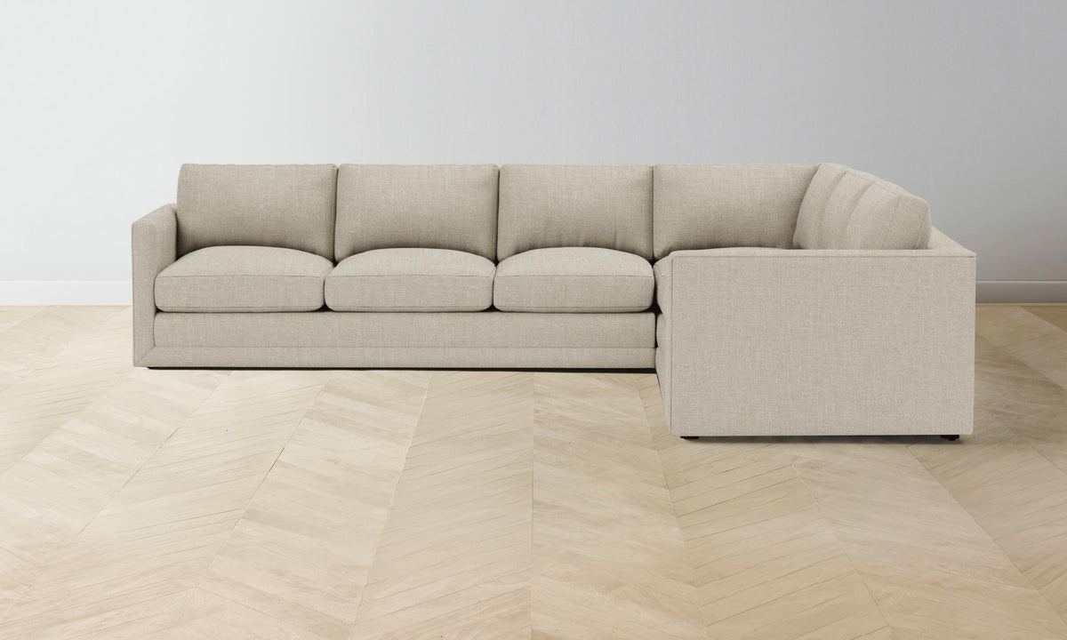 The Warren Sectional - Heritage Belgian Linen Alder