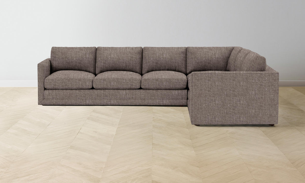 The Warren Sectional - Heritage Belgian Linen Carob