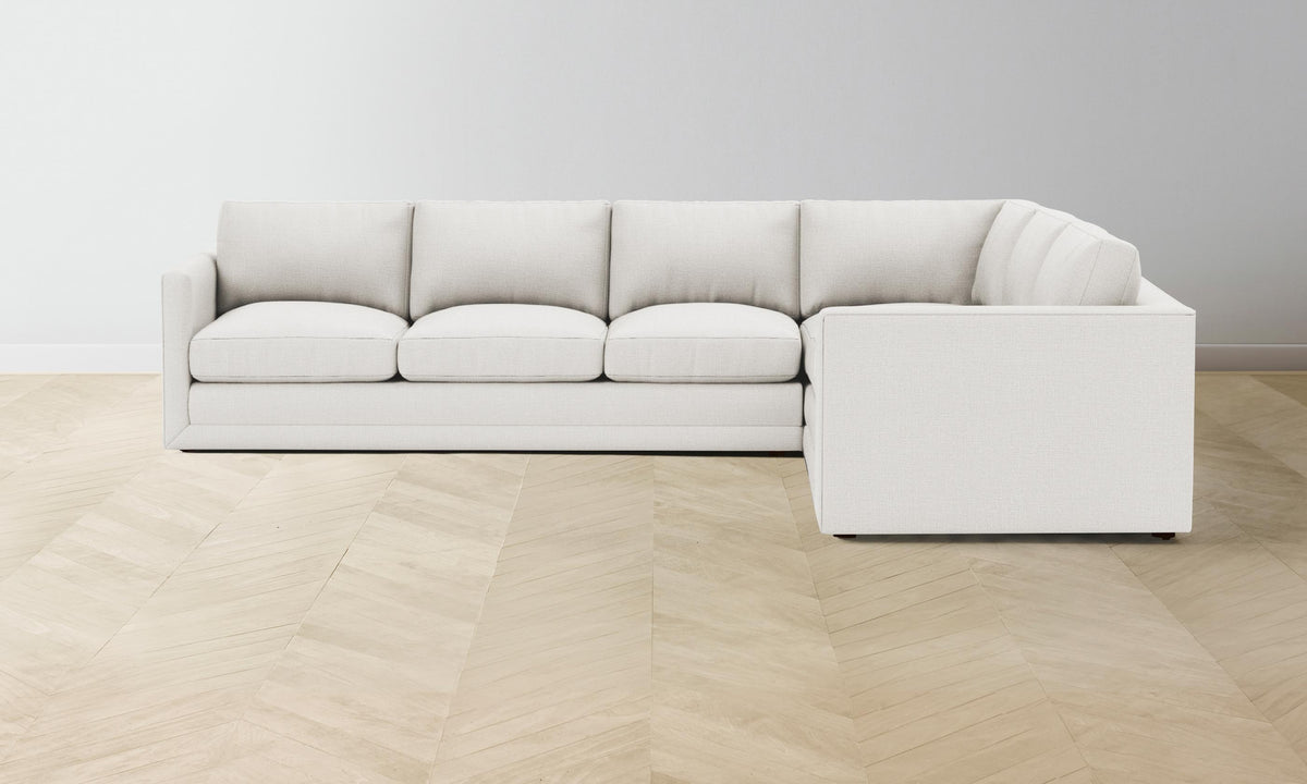 The Warren Sectional - Heritage Belgian Linen Egret