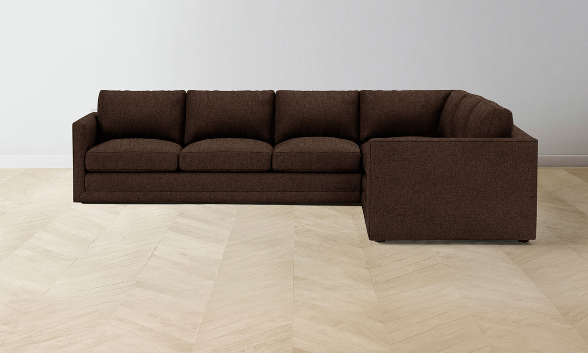 The Warren Sectional - Italian Brushed Wool Cocoa