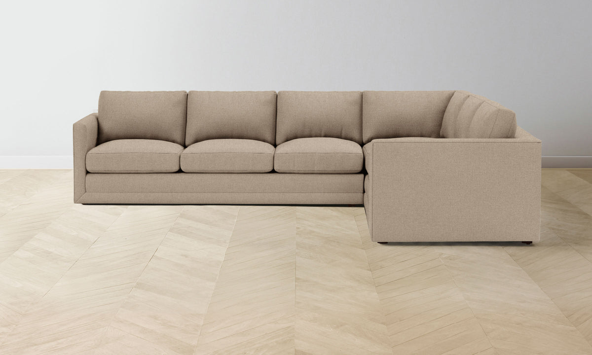 The Warren Sectional - Italian Brushed Wool Fox