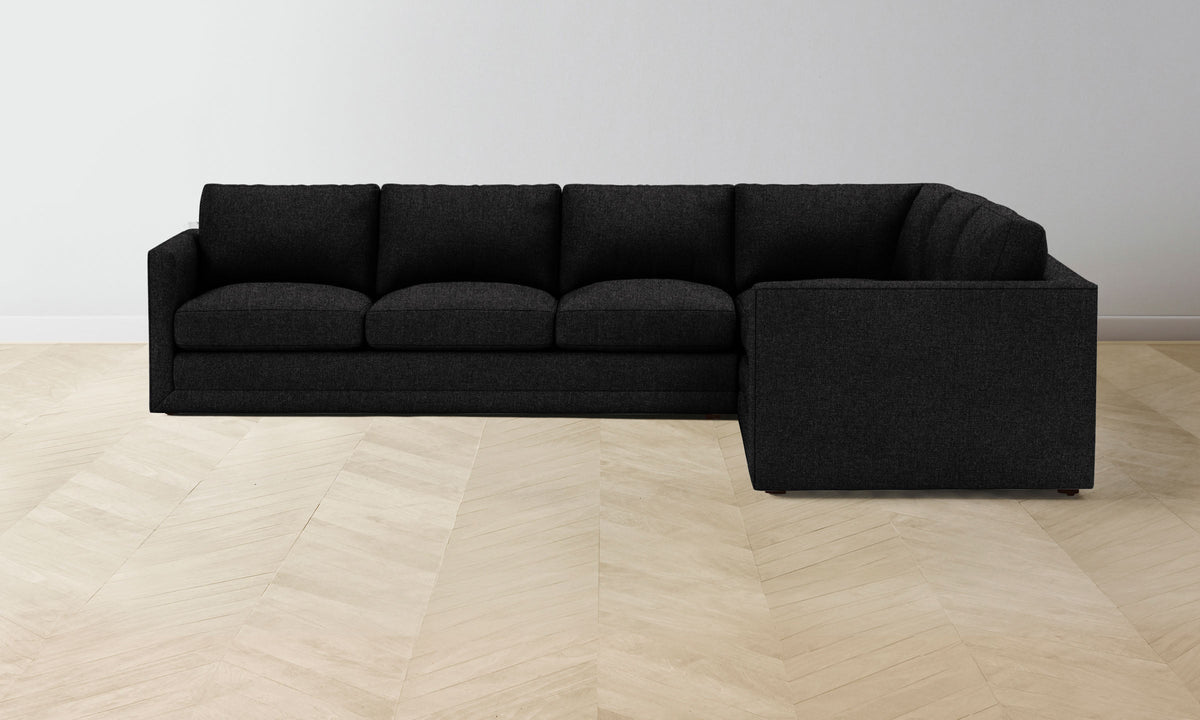 The Warren Sectional - Italian Brushed Wool Pepper